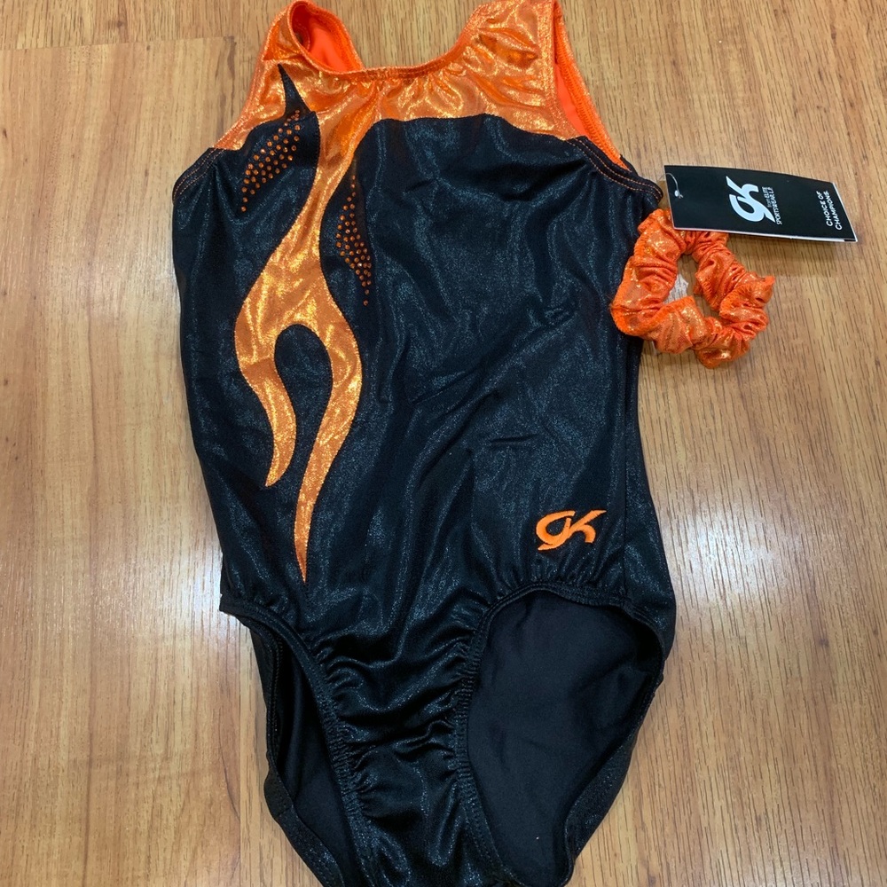 GK Metallic Leotard w/ matching scrunchie CL
